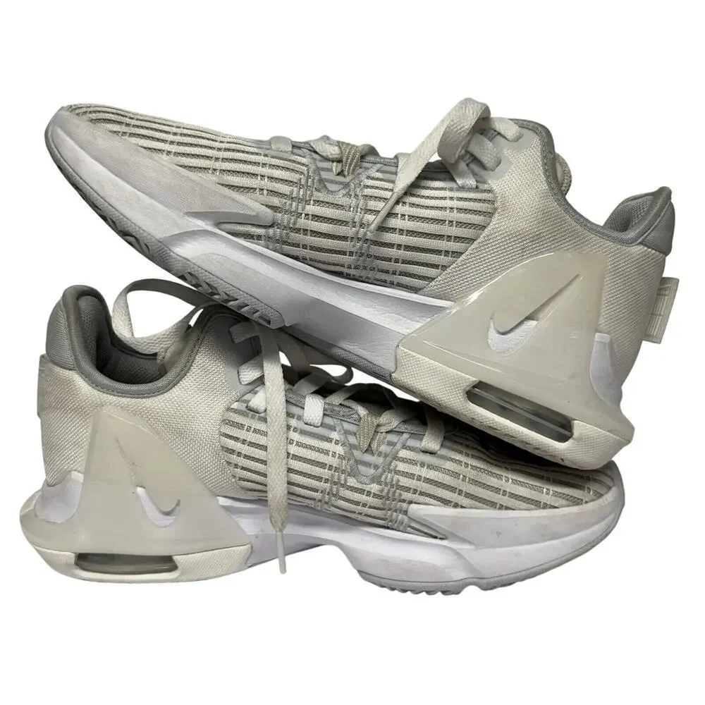 Nike LeBron Witness 6 CZ4052-102 Summit White Metallic Platinum Men’s Size 8